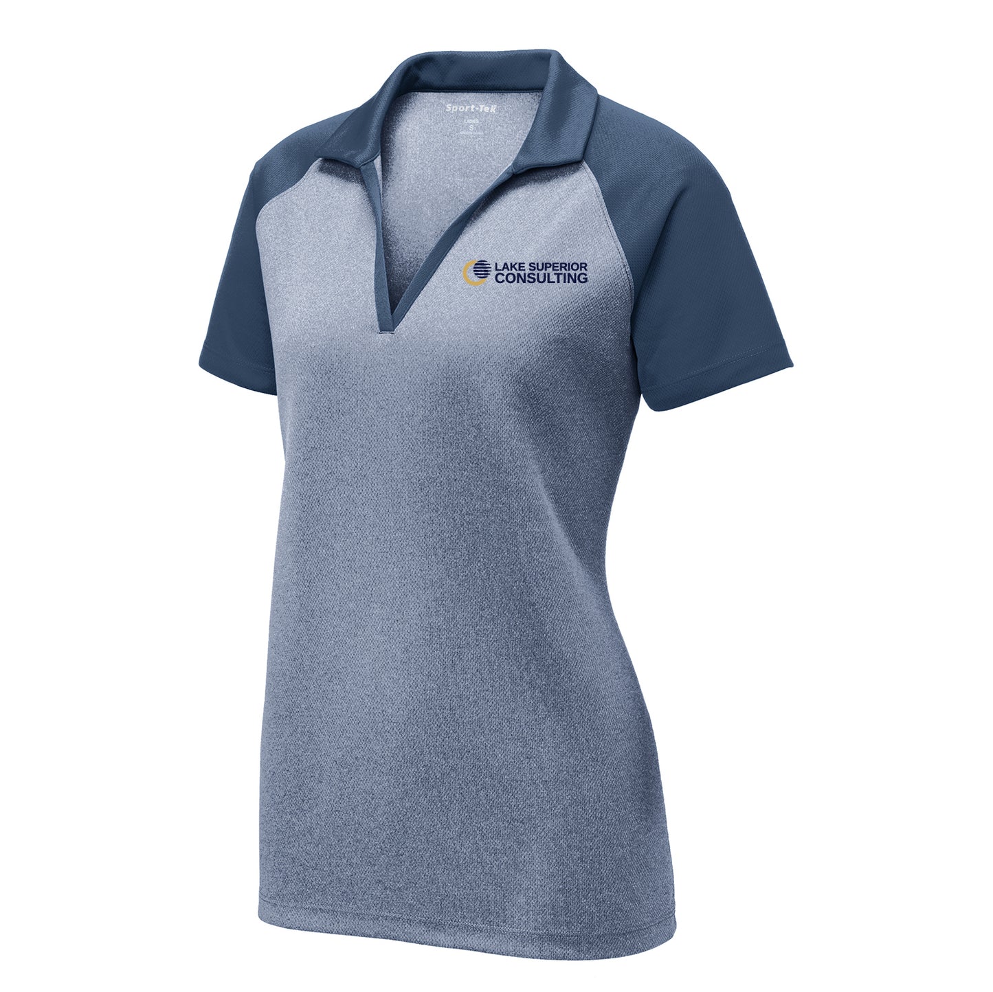LSC Ladies PosiCharge® RacerMesh® Raglan Heather Block Polo