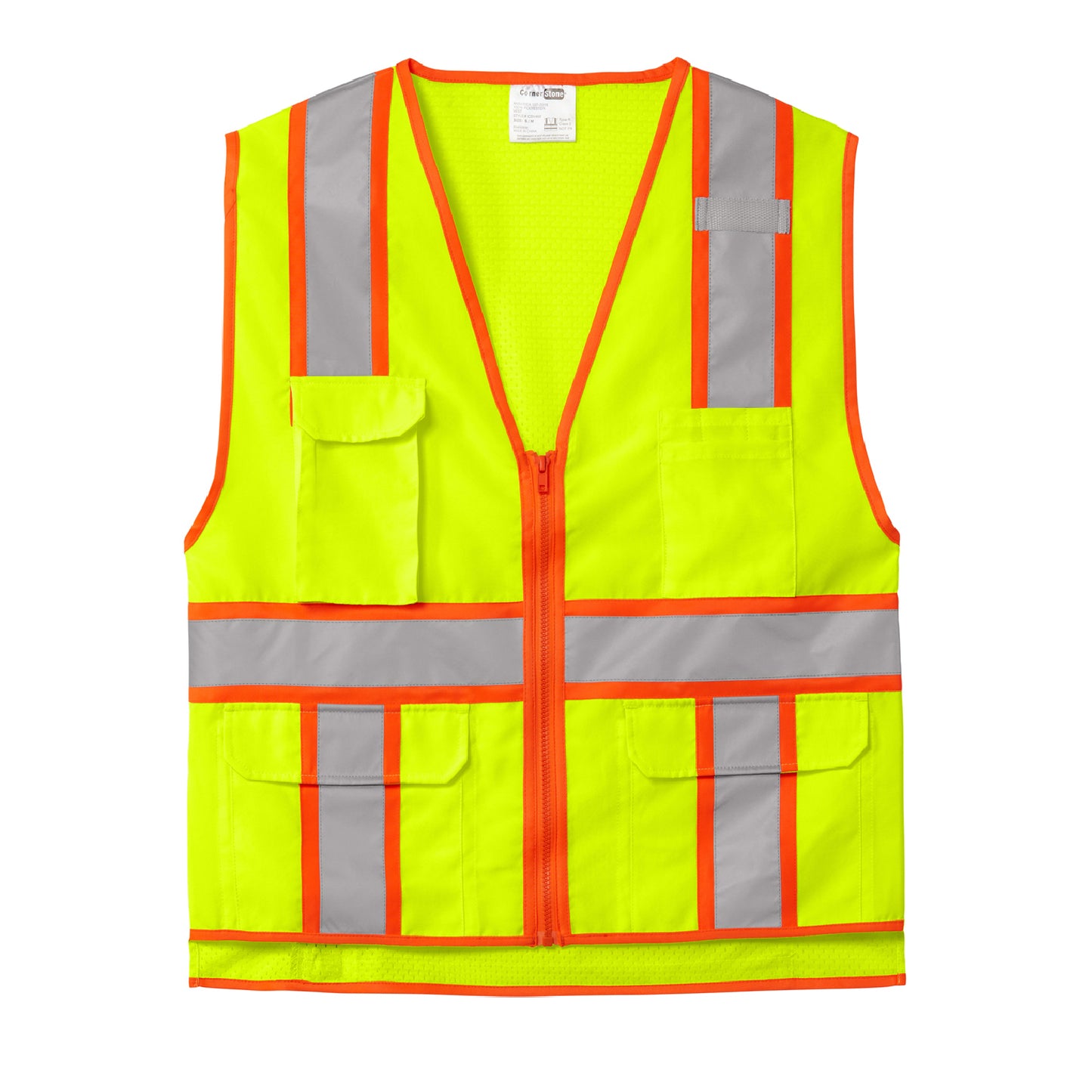 LSC CornerStone® ANSI 107 Class 2 Surveyor Zippered Two-Tone Vest