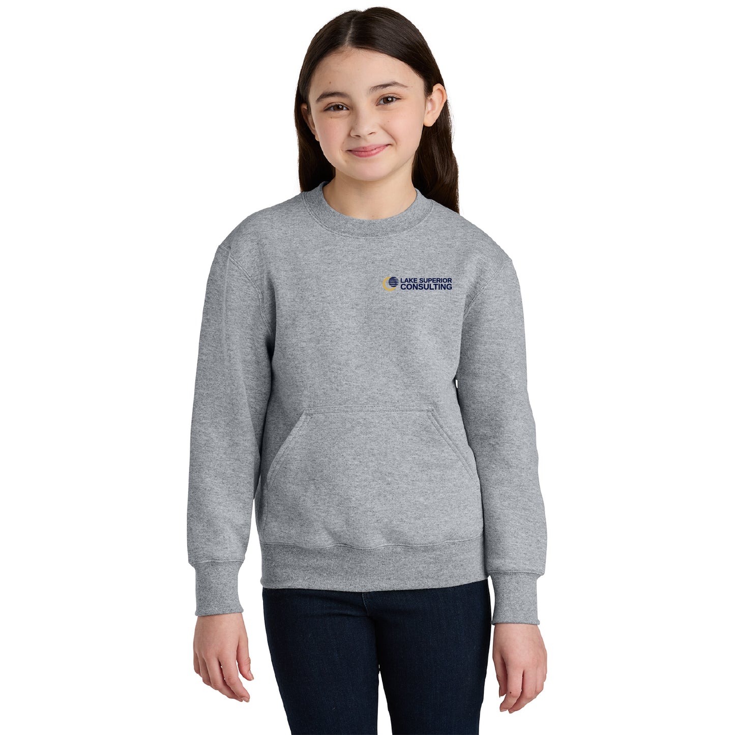LSC Youth Unisex Core Fleece Crewneck Pocket Sweatshirt