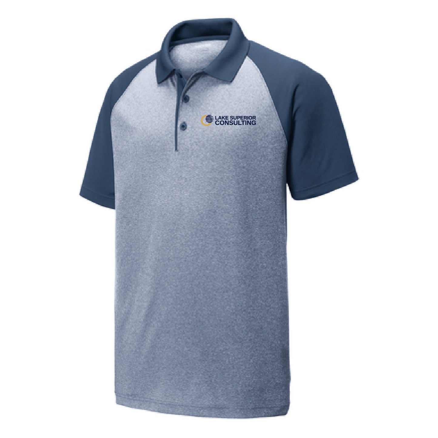 LSC PosiCharge® RacerMesh® Raglan Heather Block Polo