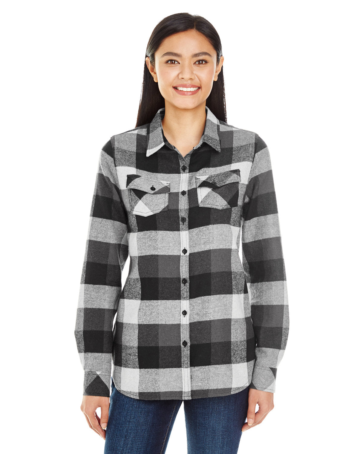 LSC Women's Yarn-Dyed Long Sleeve Flannel Shirt