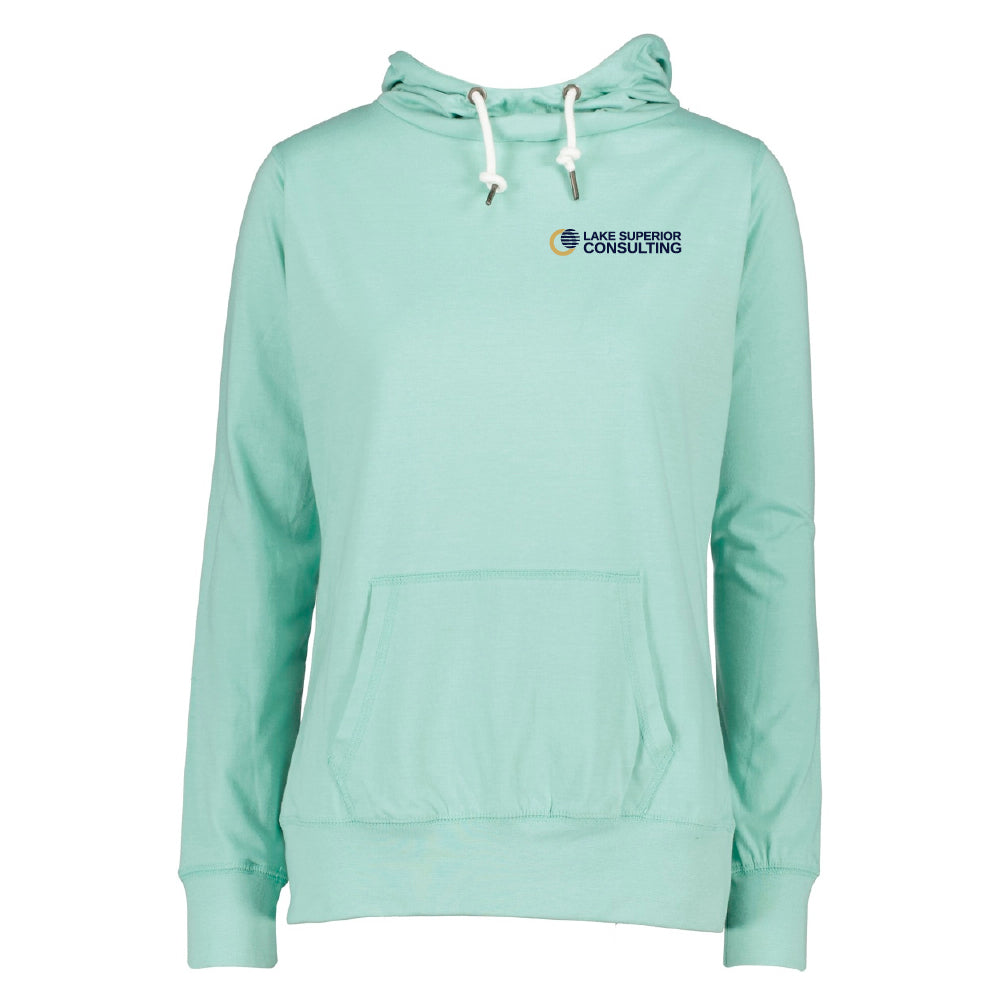 LSC Ladies Long Sleeve Funnel Neck Hooded Tee