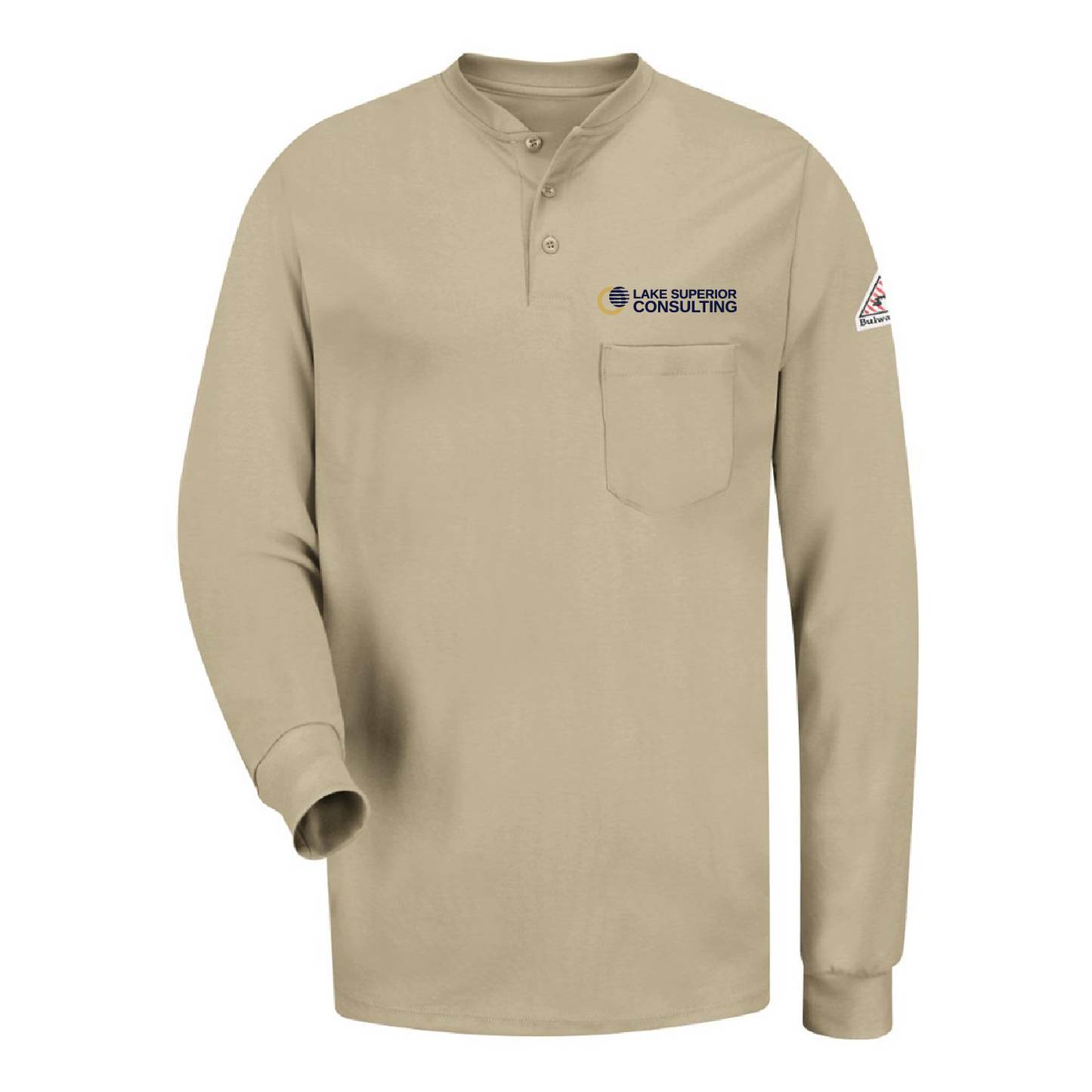 LSC Long Sleeve Tagless Henley Shirt FR