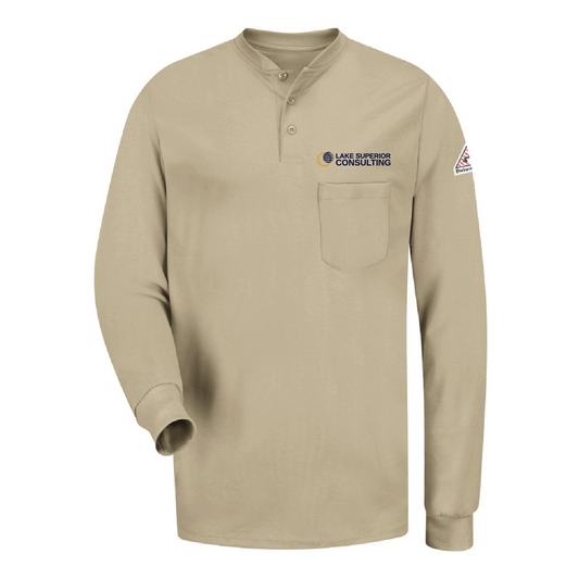LSC Long Sleeve Tagless Henley Shirt FR
