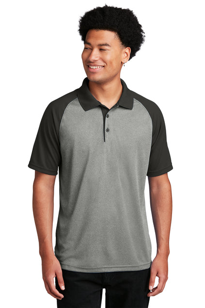 LSC PosiCharge® RacerMesh® Raglan Heather Block Polo