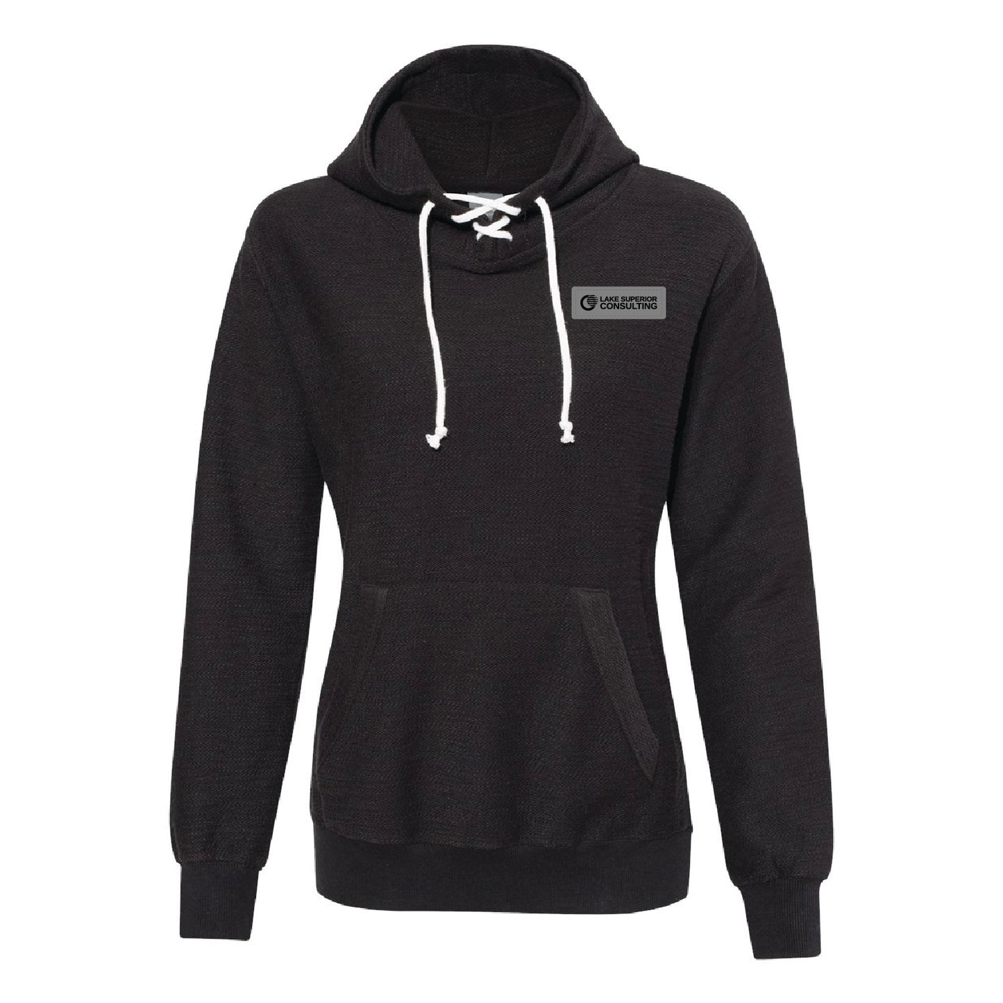 LSC Women’s French Terry Sport Lace Scuba Hooded Pullover