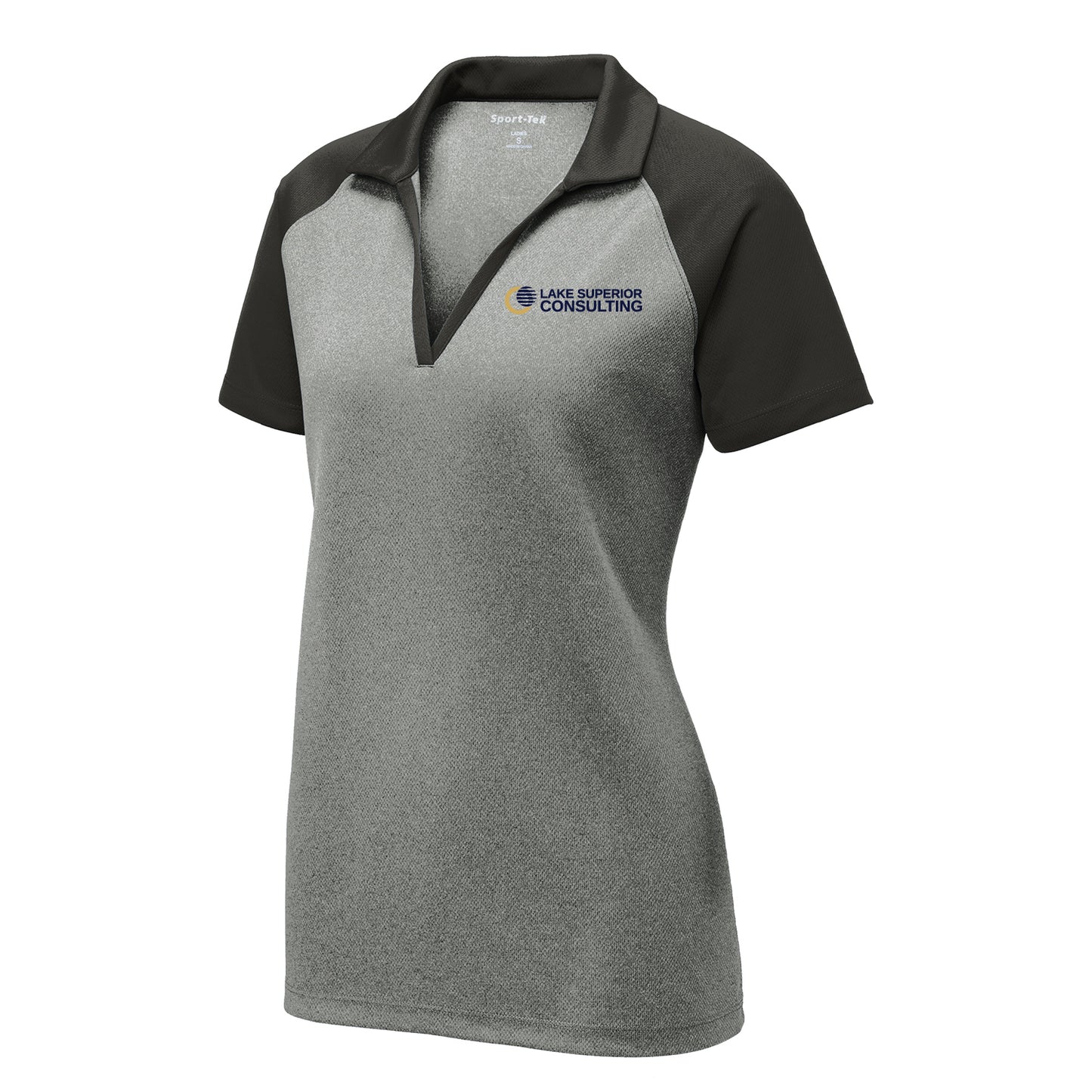 LSC Ladies PosiCharge® RacerMesh® Raglan Heather Block Polo