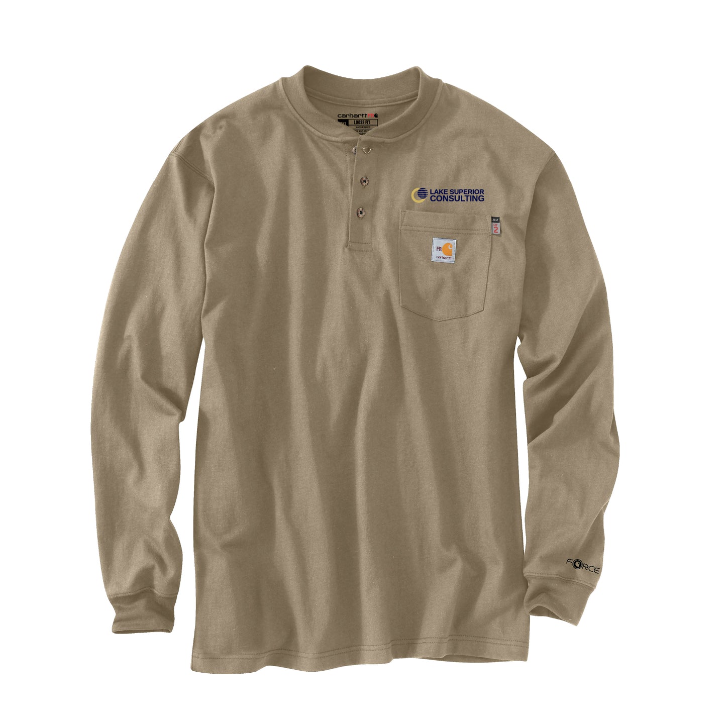 LSC Carhartt 100237 Mens FR Force Dearborn Loose LS Henley