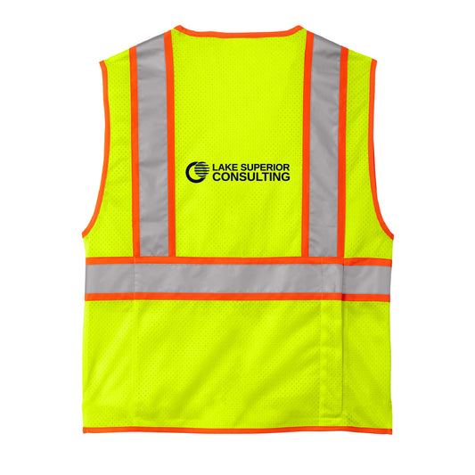 LSC CornerStone® ANSI 107 Class 2 Surveyor Zippered Two-Tone Vest