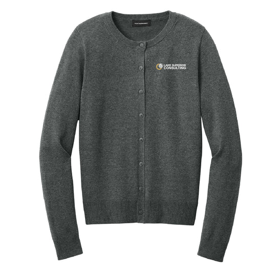Port Authority Women’s Easy Care Crewneck Cardigan Sweater