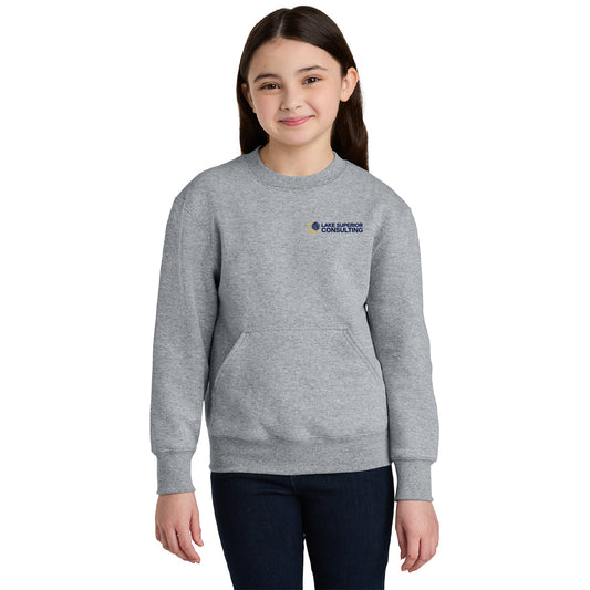 LSC Youth Unisex Core Fleece Crewneck Pocket Sweatshirt