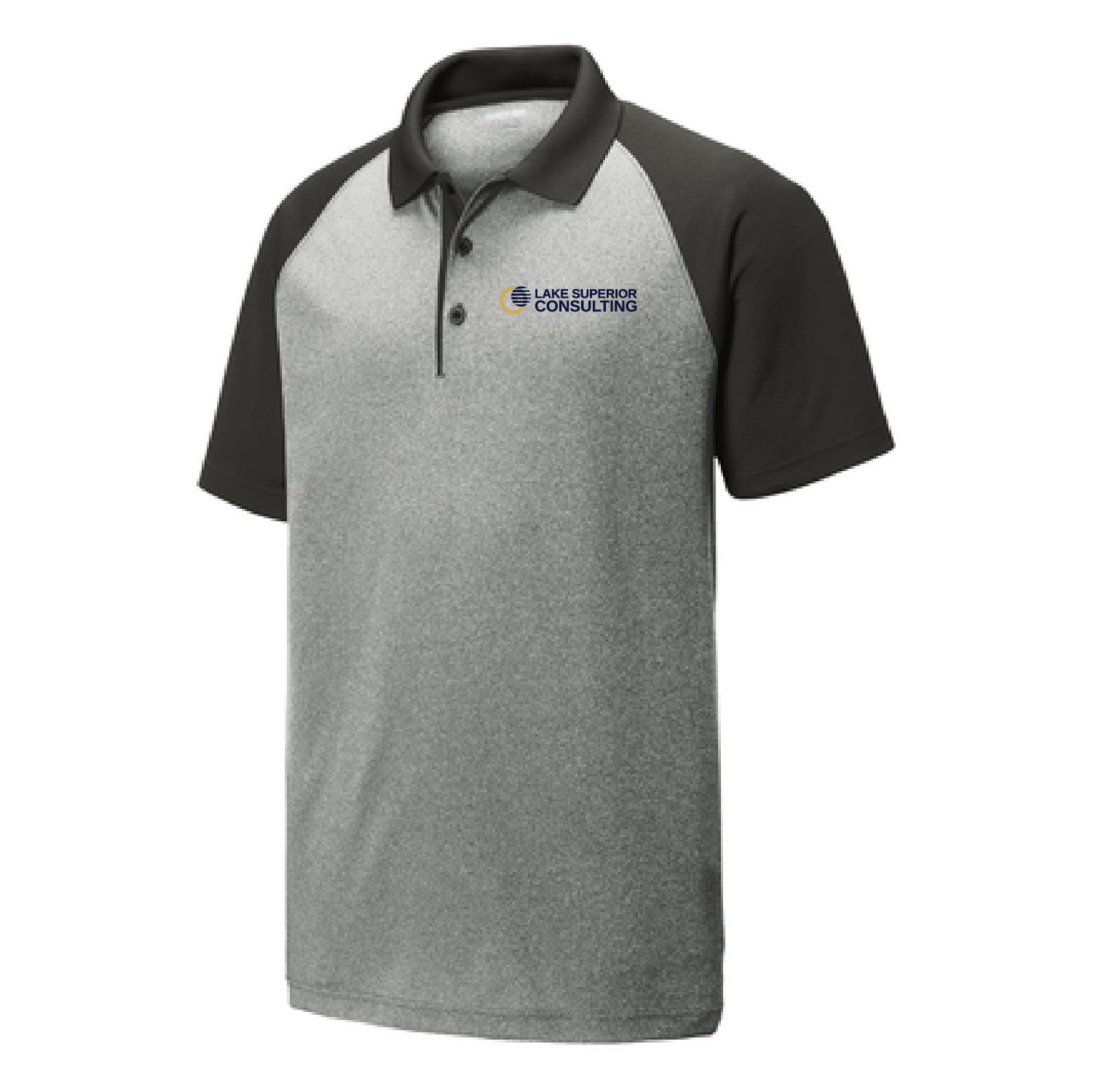 LSC PosiCharge® RacerMesh® Raglan Heather Block Polo