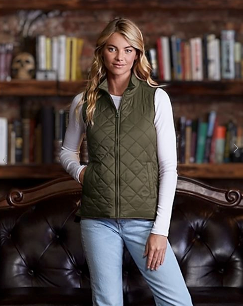 LSC Women's Vintage Diamond Quilted Vest