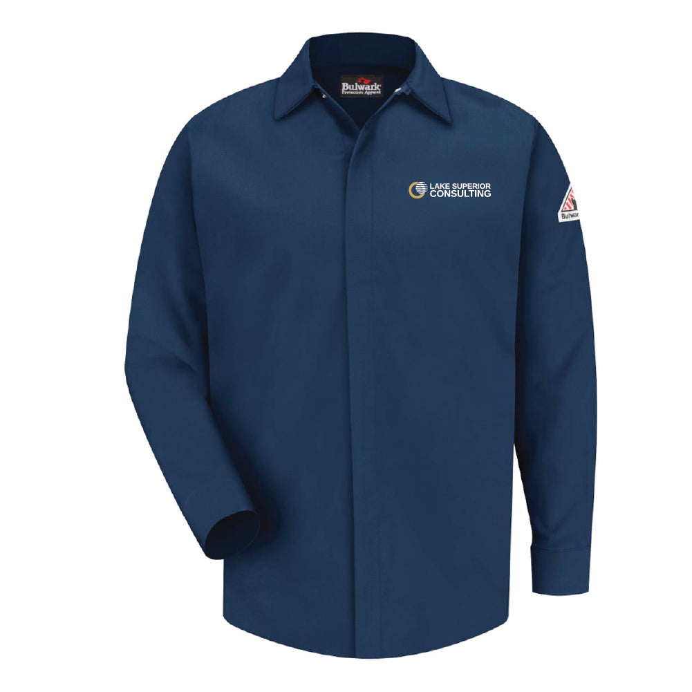 LSC Concealed-Gripper Pocketless Work Shirt FR